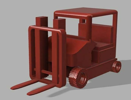 n gauge fork lift truck ngauge trains cherry picker 3d 3d print model - Mito3D