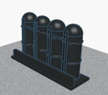 calibre silos ngauge trenes Cereza recogedor silo 3d print model - Mito3D