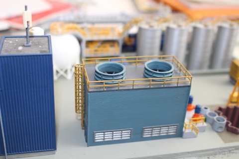 n scale chiller building building chiller cooler evaporator heat sink industrial n gauge n scale  3d print model - Mito3D