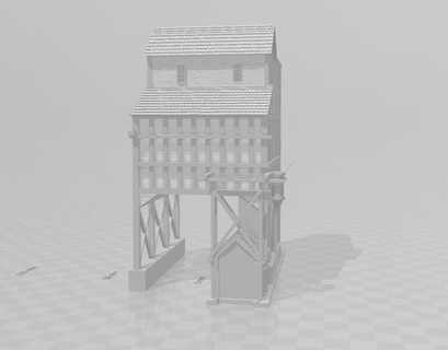 n scale cnr 300 ton coaling tower canadian national coal dock 3d print model - Mito3D
