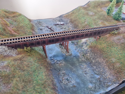 n scale girder bridge trestles model railway gauge details trusses span trestle 3d print model - Mito3D