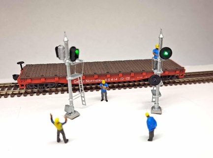 Rahmen beleuchtet Signale v3 Modell Eisenbahn Signal 3d print model - Mito3D
