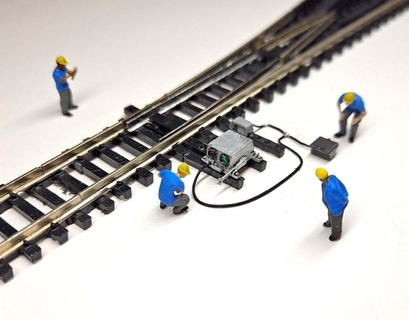 n scale lighted yard switch machine model railroad rail 3d print model - Mito3D
