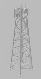 n scale microwave tower Various comms 3d print model - Mito3D