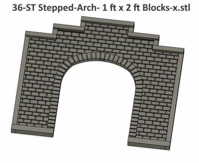 n scale stone arch single track tunnel portal hobby 3d print model - Mito3D
