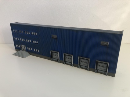 n scale warehouse 1 160 148 150 gauge n-scale spoor spur building diorama 3d print model - Mito3D