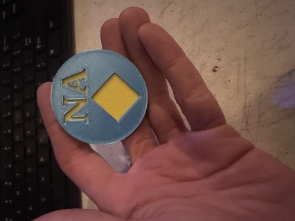 Münze narcoticsanonymous Chip nachip 3d print model - Mito3D