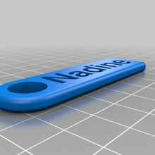 Nadine portachiavi personalizzato Accessori 3d print model - Mito3D