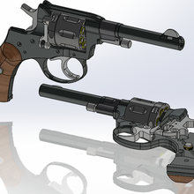 nagant m1895 Revolver Gadget 3d print model - Mito3D