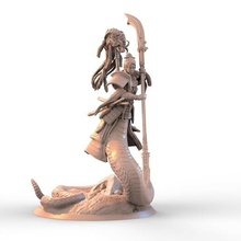naga fantasia Guerreiro serpente asiática 3d print model - Mito3D