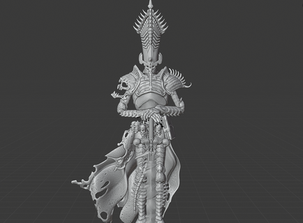 nagash heykel mezar krallar kral savaş çekiç sig mar ölümsüz kemik orakçı ölüm cadılar bayramı vampir gulyabani fantezi yaş si gramer lanetli kum lich 3d print model - Mito3D
