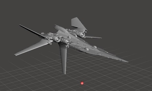 naguinata starfighter 3d print model - Mito3D