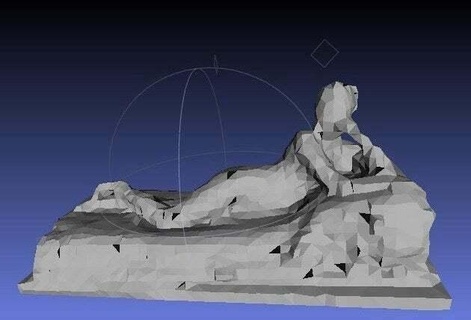naiad decimated 2736 polygons futuremuseum met3d scans replicas 3d print model - Mito3D
