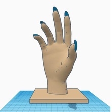 uñas Arte joyería joya soporte uña personalizado personalizadas mano manos mujer 3d print model - Mito3D