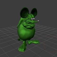 naked rat fink art 3d print model - Mito3D