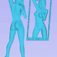 femme nue miroir art la cnc routeur 3d print model - Mito3D