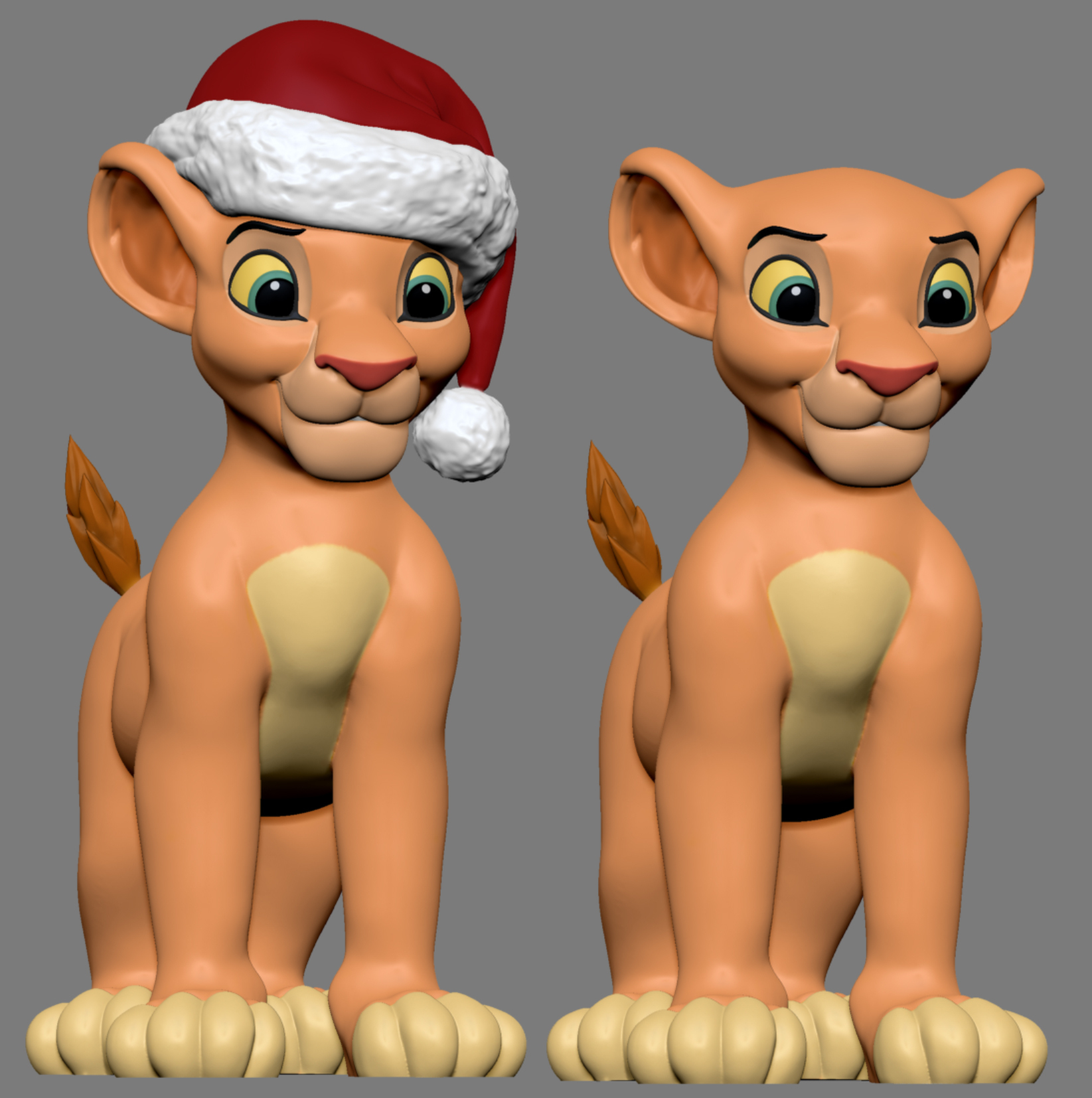 nala king lion noel christmas Game simba toy figurine figure animal 3dprint statue pumba zazou scar 3D print model - Mito3D