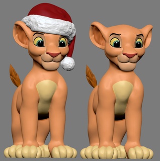 nala Rey león Navidad juego simba juguete figurilla figura animal 3dprint estatua pumba zazou cicatriz 3d print model - Mito3D