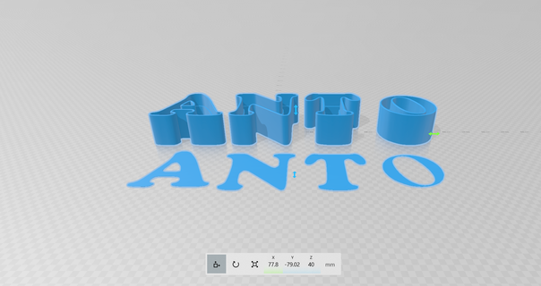 Name Anto Hauptstadt Briefe Süßigkeiten Gericht Hersteller 3d print model - Mito3D