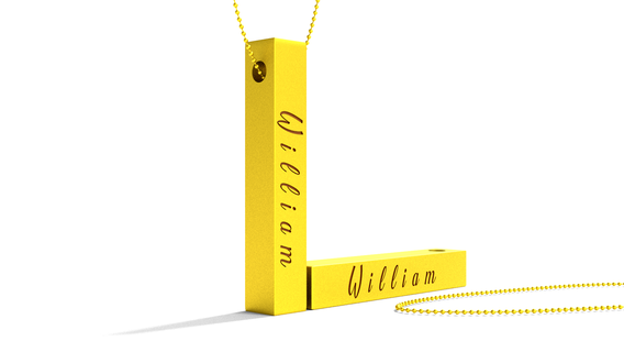 oro bar collana bar collana 3d print model - Mito3D