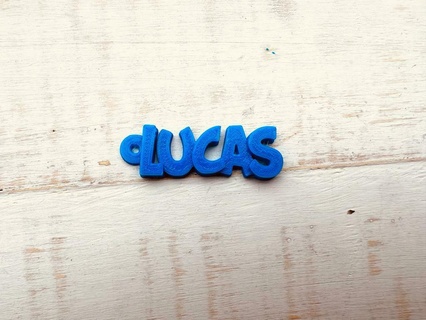 name lucas keychain names 3d print model - Mito3D