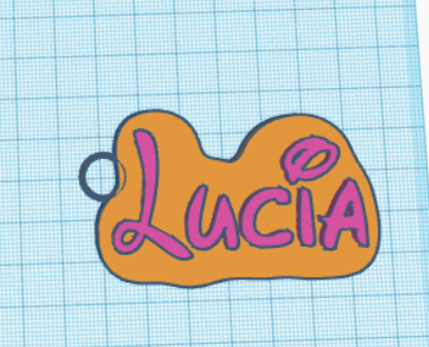 name lucia keychain backpack keychan disney 3d print model - Mito3D