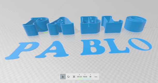 isim Pablo Başkent harfler şekerlik Şeker yapıcı 3d print model - Mito3D