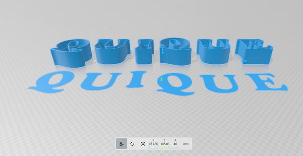 isim Quique Başkent harfler şekerlik Şeker yapıcı 3d print model - Mito3D