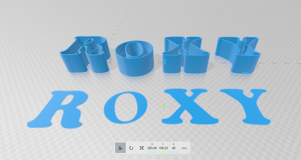 Name roxy Hauptstadt Briefe Süßigkeitenschale Süßigkeiten Hersteller 3d print model - Mito3D