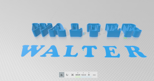 isim Walter Başkent harfler şekerlik Şeker yapıcı 3d print model - Mito3D