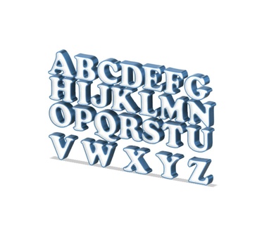 nameled alphabet letters cooper black letter led lamp nightlight 3d print model - Mito3D