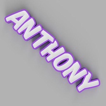 nameled Anthony guidato lampada bambino ornamento luce alfabeto controllo regalo notte 3d print model - Mito3D