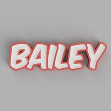 nameled bailey - led lamp name child ornament light control gift modular glue home night 3d print model - Mito3D