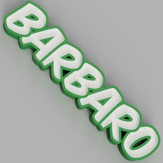 nameled barbaro - led lamp name child ornament light alphabet control gift night 3d print model - Mito3D