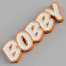 nameled bobby - led lamp child ornament light alphabet control gift night 3d print model - Mito3D