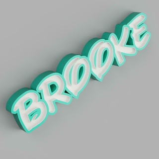 nameled Brooke font disney guidato lampada bambino ornamento luce alfabeto controllo regalo notte 3d print model - Mito3D