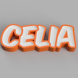 namel Celia Led Lamba isim çocuk süs ışık alfabe kontrol hediye gece 3d print model - Mito3D