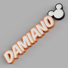 nameled damiano mickey head - led lamp 3d print model - Mito3D