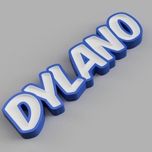 nameled dylano - led lamp child ornament light alphabet control gift night 3d print model - Mito3D