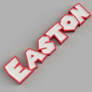 nameled easton font super mario - led lamp name 3d print model - Mito3D