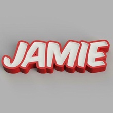 nombrado Jamie LED lámpara nombre niño ornamento ligero controlar regalo modular pegamento hogar casa noche 3d print model - Mito3D