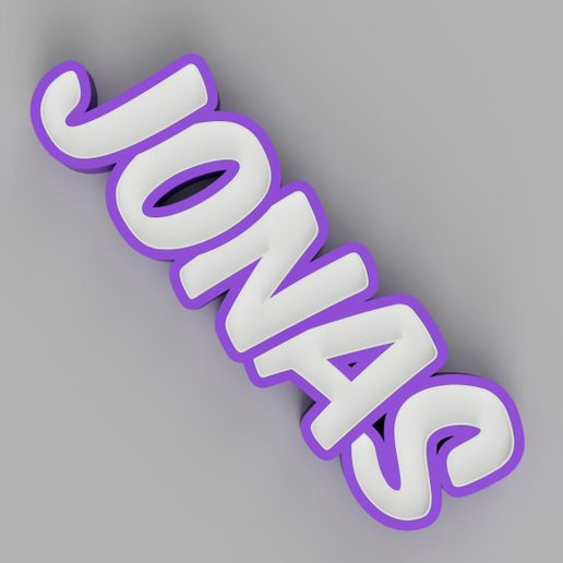 nommé Jonas LED lampe enfant ornement lumière alphabet contrôle cadeau nuit 3D print model - Mito3D