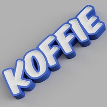nameled koffie - led lamp child ornament light alphabet control gift night coffe caf 3d print model - Mito3D