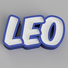 namel Leo Led Lamba çocuk süs ışık alfabe kontrol hediye gece 3d print model - Mito3D
