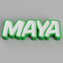 nommé Maya LED lampe 3d print model - Mito3D
