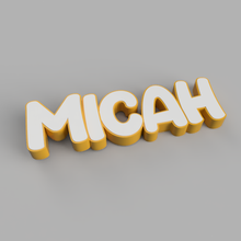 nomeado micah conduziu luminária cartas lâmpada LED personalizado 3d print model - Mito3D
