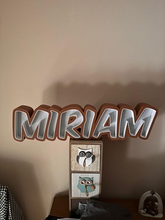 nameled miriam led name lamp neon 3d print model - Mito3D
