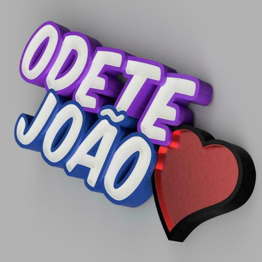 nameled odete love jo - led lamp name child ornament light control gift modular glue home night joão 3D print model - Mito3D