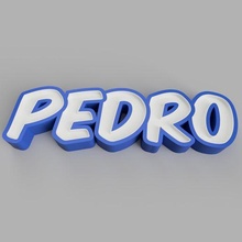 nomeado Pedro conduziu luminária criança enfeite luz controle presente modular cola casa Peter 3d print model - Mito3D