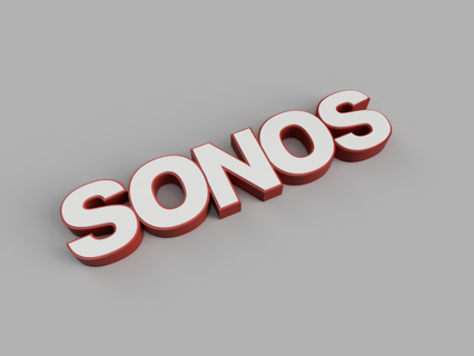 nameled sonos- led lamp Home name personalized lamparas nombres 3d print model - Mito3D